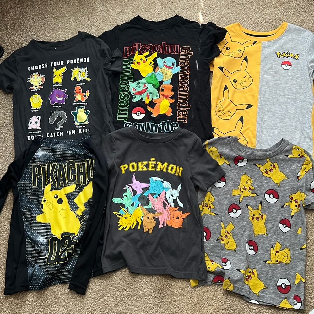 Lot of six Pokemon shirts size XS (5)